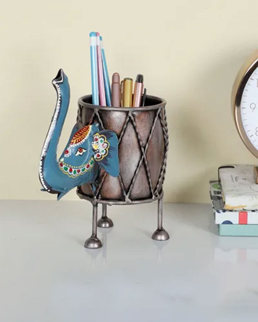 Elegant Elephant Design Pen Stand | 8 x 4 x 8 inches