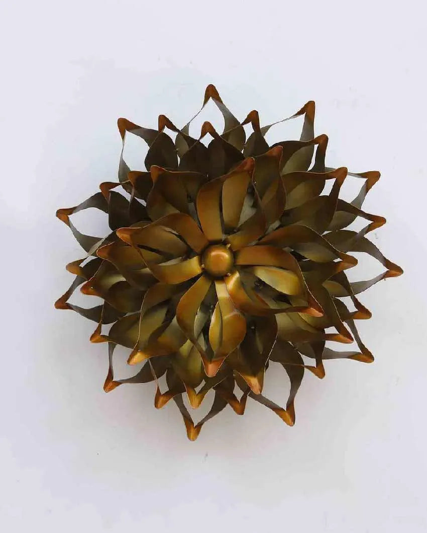 Golden Flower Small Iron Wall Décor