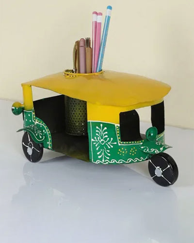 Artistic Taxi Design Table Pen Stand | 10 x 7 x 5 inches