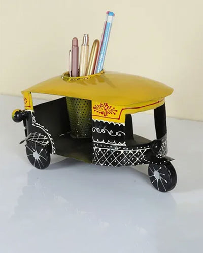 Handcrafted Taxi Design Table Pen Stand | 10 x 7 x 5 inches