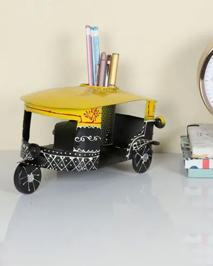 Handcrafted Taxi Design Table Pen Stand | 10 x 7 x 5 inches