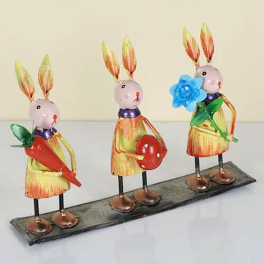 Handcrafted Rabbit Table Decor | 10 x 3 x 7 inches