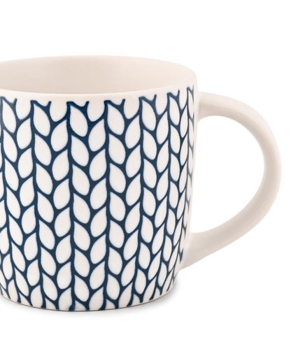 Dew Blue Porcelain Coffee Mugs | Set Of 6