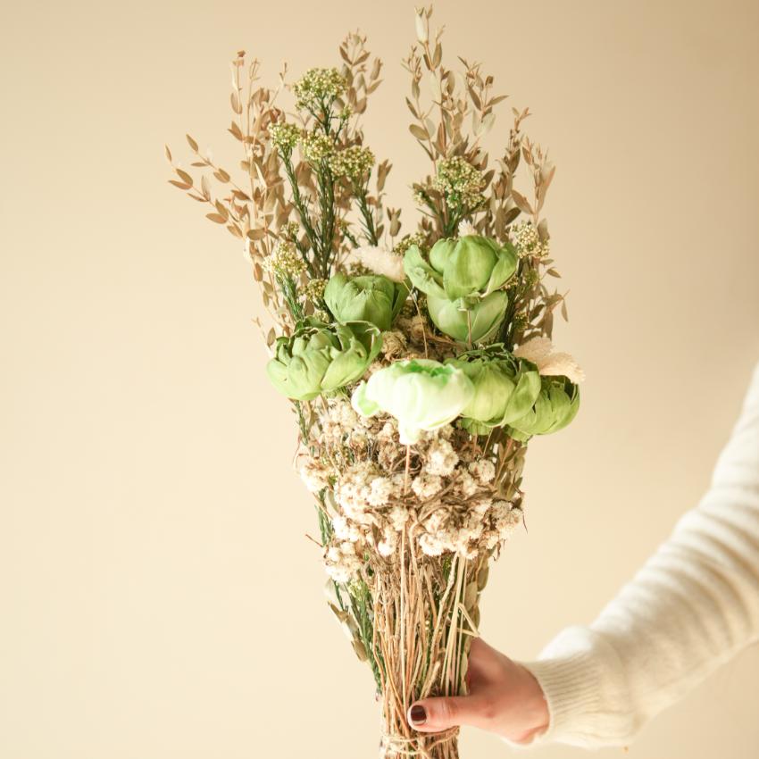 Autumn Green Dried Flower Bunch | 28 x 4 x 6 inches