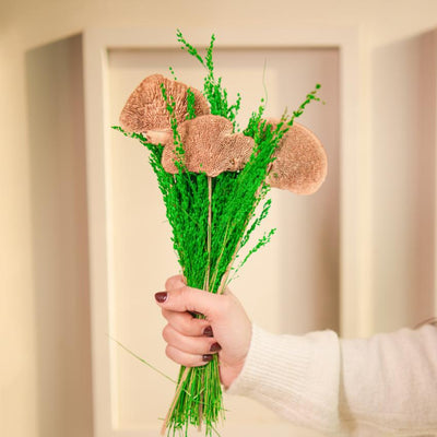 Woodsy Timber Green Dried Flowers Bunch without Vase | 28 x 4 x 6 inches