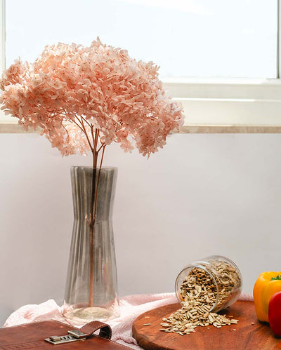 Refined Floral Grace Dried Hydrangea Peach | 20 inches |  Vase not included