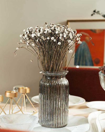 Premium Natural Decorative Living Dried Buttercup Flowers | 14 inches | Vase not included
