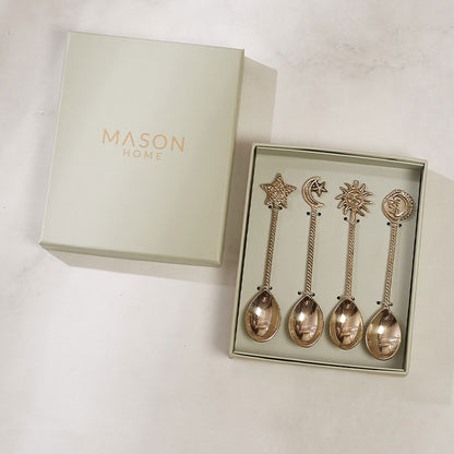 Celestial Gold Dessert Spoons | Set Of 4 Default Title