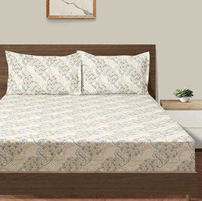 Armeria Maritima Floral Print Cotton Bedding Set Double Fitted Size