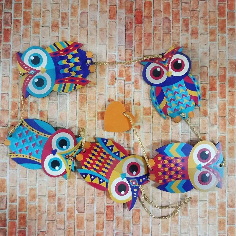 Wooden Owl Wall Hangings | Set of 2