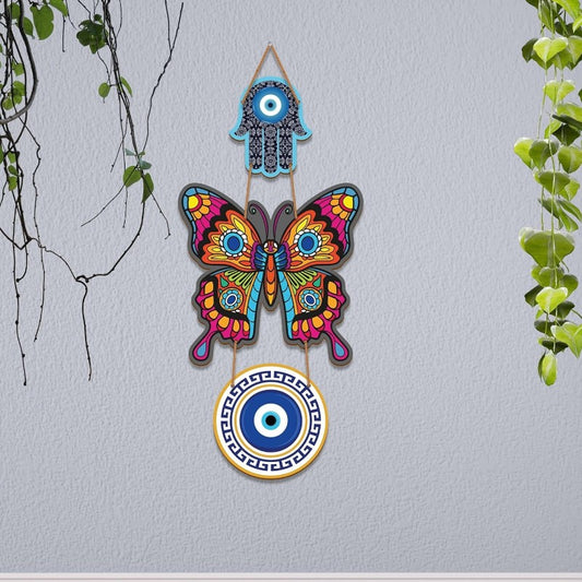 Butterfly Evil Eye Wall Hanging | Set of 2