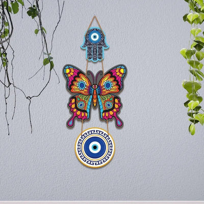 Butterfly Evil Eye Wall Hanging - Dusaan