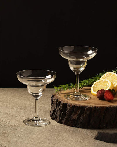 Premium Build Clear Shade Margarita Glasses | Set of 2 | 4 x 5 inches | 250ml