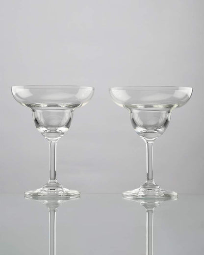 Premium Build Clear Shade Margarita Glasses | Set of 2 | 4 x 5 inches | 250ml