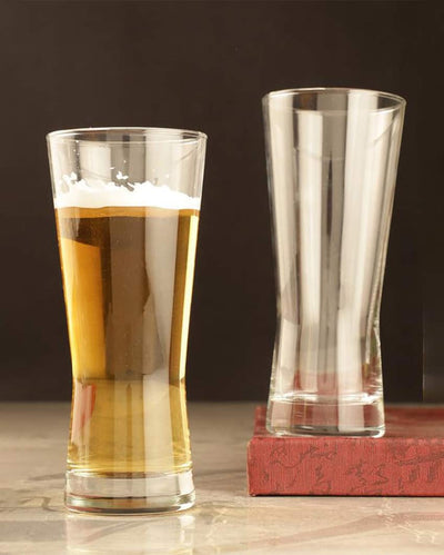 Elegant Clear Shade Metropolitan Beer Glasses | Set of 2 | 400ml