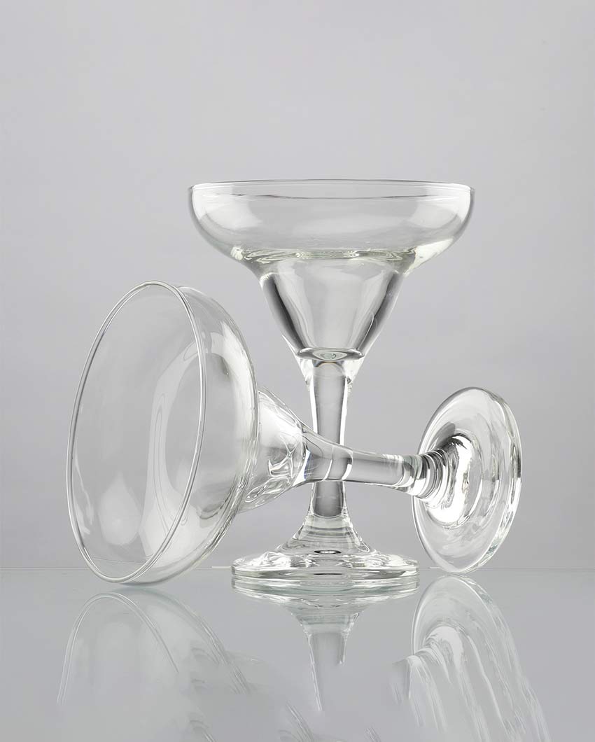 Elegant Design Clear Shade Glasses | Set of 2 | 4 x 5 inches | 200ml