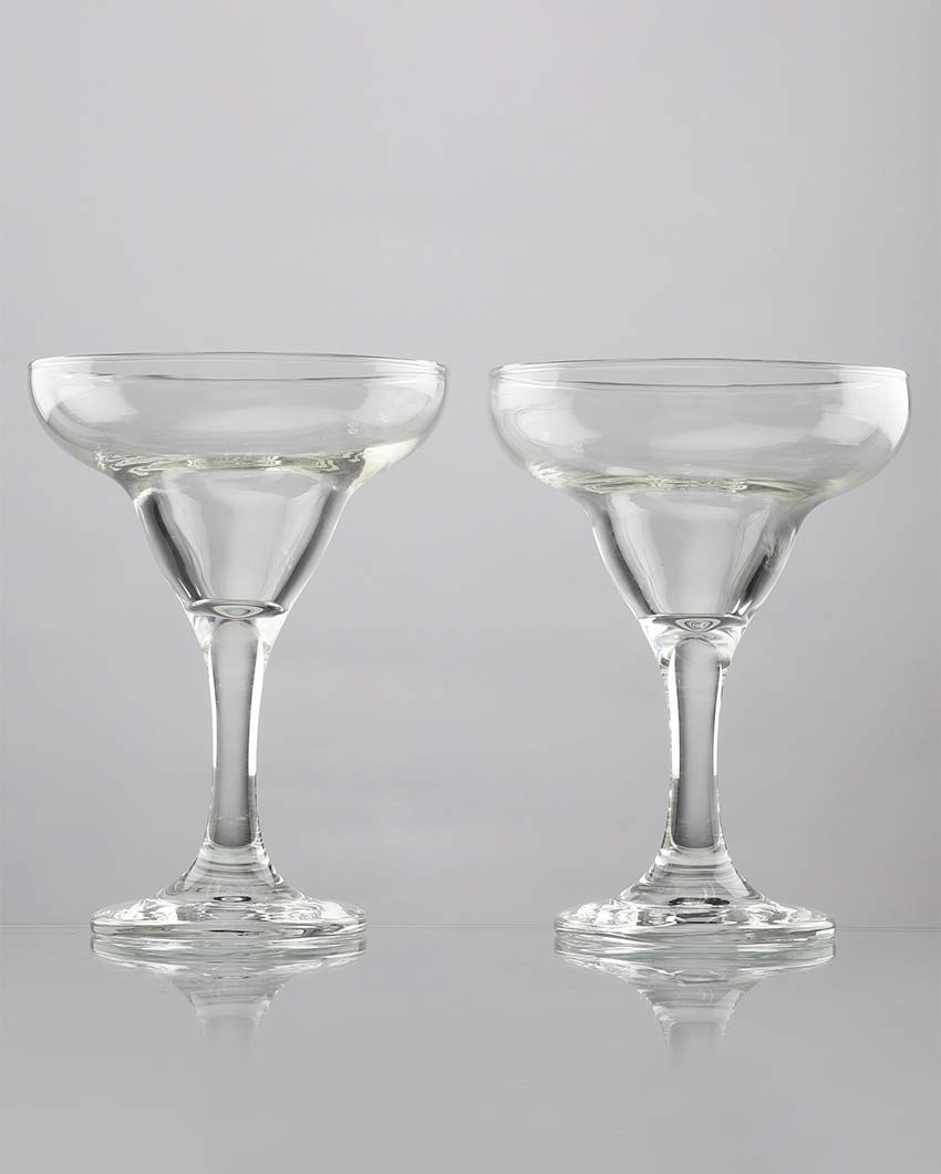 Elegant Design Clear Shade Glasses | Set of 2 | 4 x 5 inches | 200ml