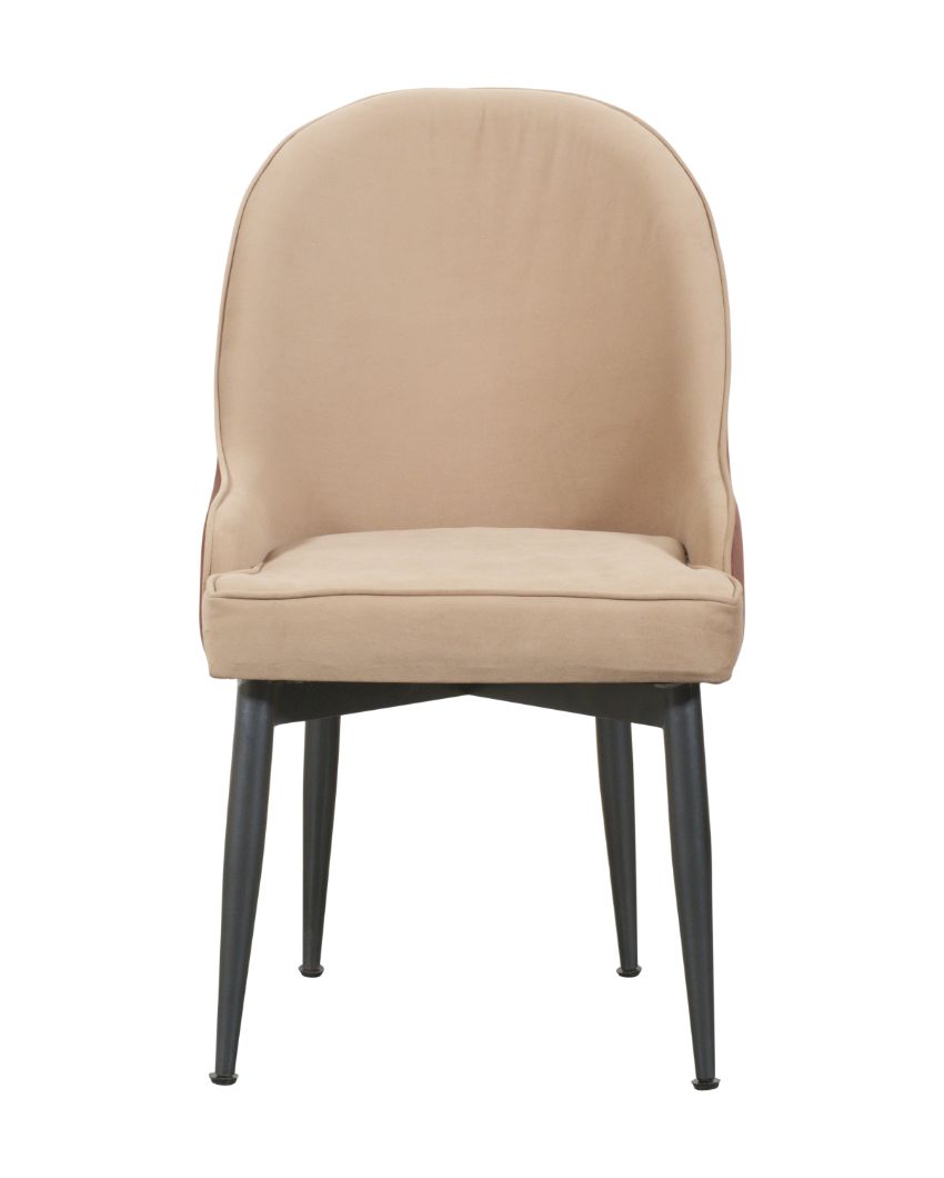 Elegant Design Peach Shade Kavvayi Dining Chair | 18 x 19 x 37 inches