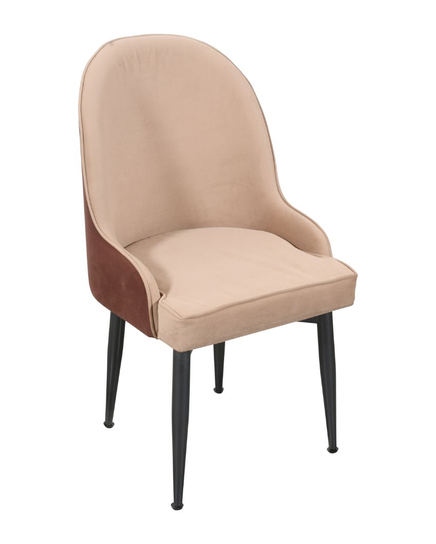 Elegant Design Peach Shade Kavvayi Dining Chair | 18 x 19 x 37 inches