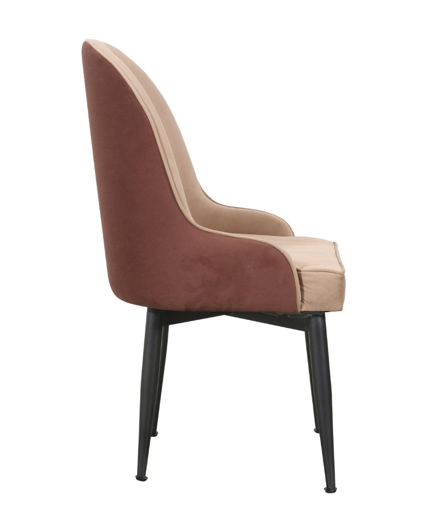 Elegant Design Peach Shade Kavvayi Dining Chair | 18 x 19 x 37 inches