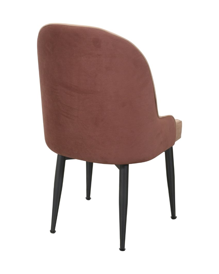 Elegant Design Peach Shade Kavvayi Dining Chair | 18 x 19 x 37 inches