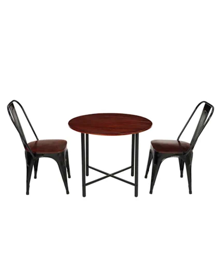 Beautiful Black & Dark Brown Shade Marvel Dining Table | 34 x 30 inches