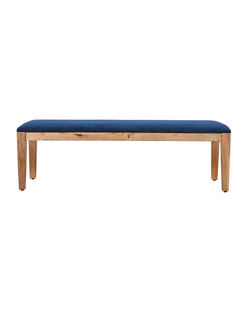 Elegant Design Dark Blue Shade Minion Wooden Bench | 45 x 16 x 17 inches