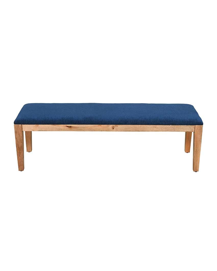 Elegant Design Dark Blue Shade Minion Wooden Bench | 45 x 16 x 17 inches