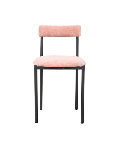 Minicoy Dining Chair Peach Modern Rocking Chair With Durable Metal Frame | 16 x 16 x 31 inches