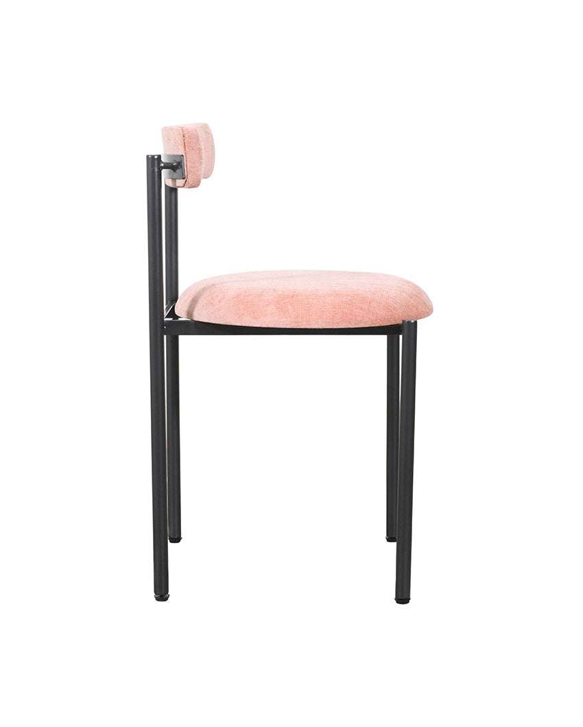 Minicoy Dining Chair Peach Modern Rocking Chair With Durable Metal Frame | 16 x 16 x 31 inches