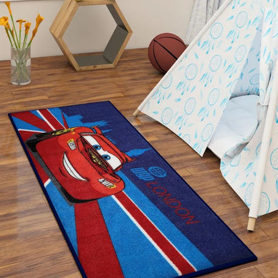 Red Car Disney Polyester Carpet | 5 x 2 ft