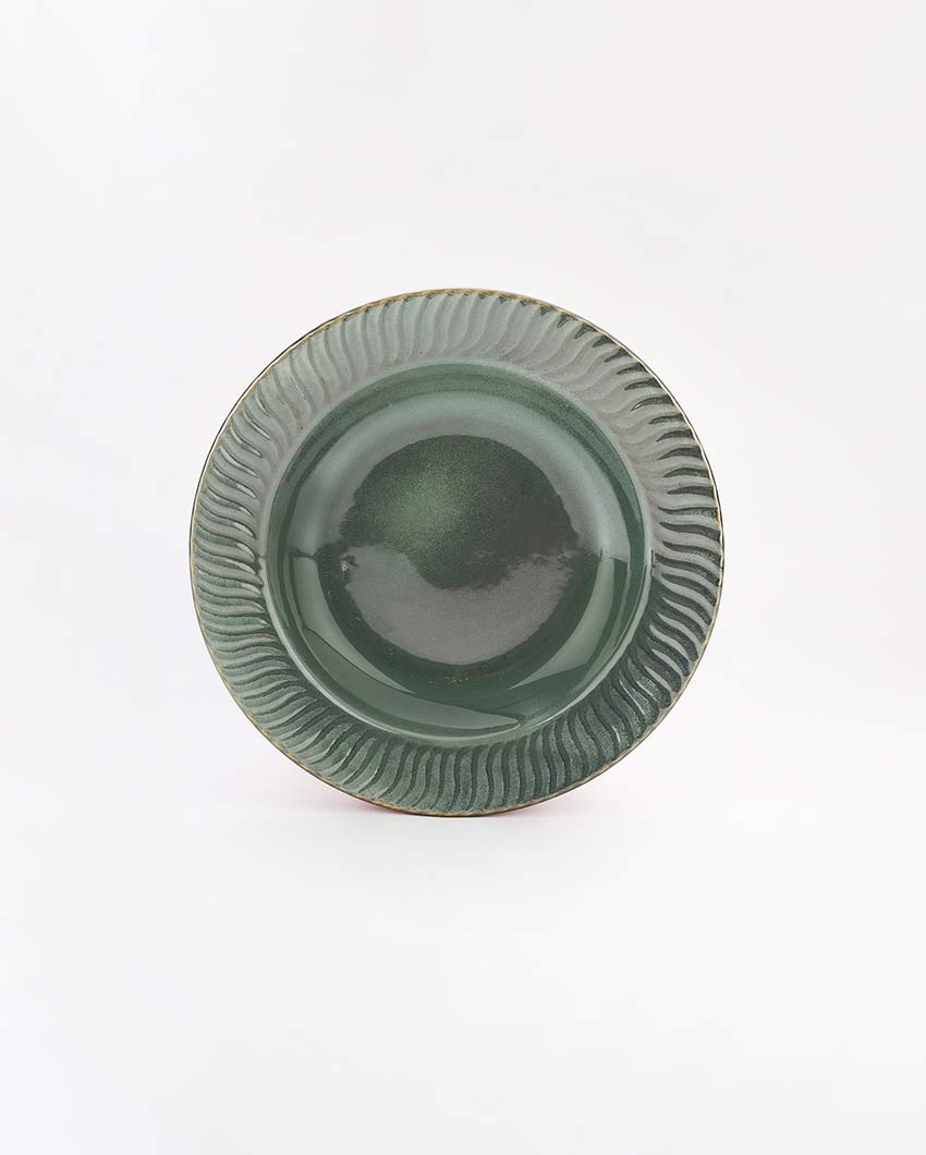 Elegant Dinnerware Emerald Green Quarter Plates | Set of 4 | 7 inches