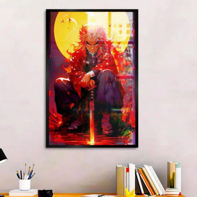 Rengoku from Demon Slayer Canvas Wall Painting