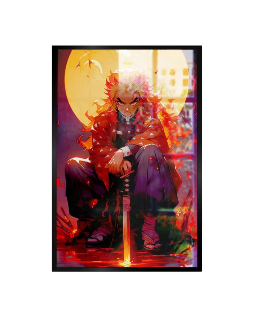 Rengoku from Demon Slayer Canvas Wall Painting