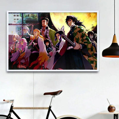 Collectible Demon Slayer Characters Canvas Wall Painting