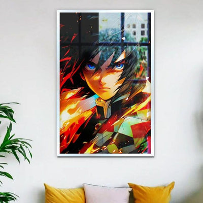 Bold Demon Slayer Characters Canvas Wall Painting