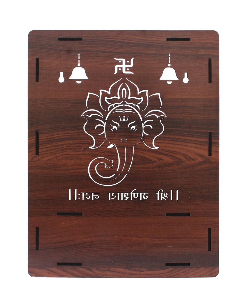 Ganesha Printed Mandir Shelf for Home | 15 x 12 x 16 inches