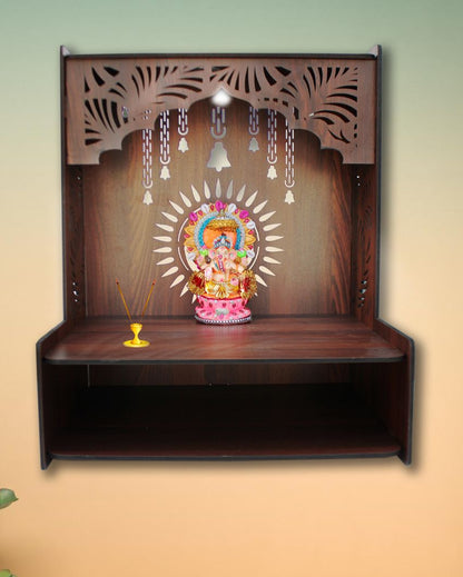 Wooden Mandir Shelf for Home | 15 x 12 x 18 inches