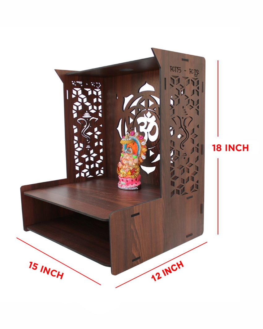 Classic Design Mandir Shelf for Home | 15 x 12 x 18 inches