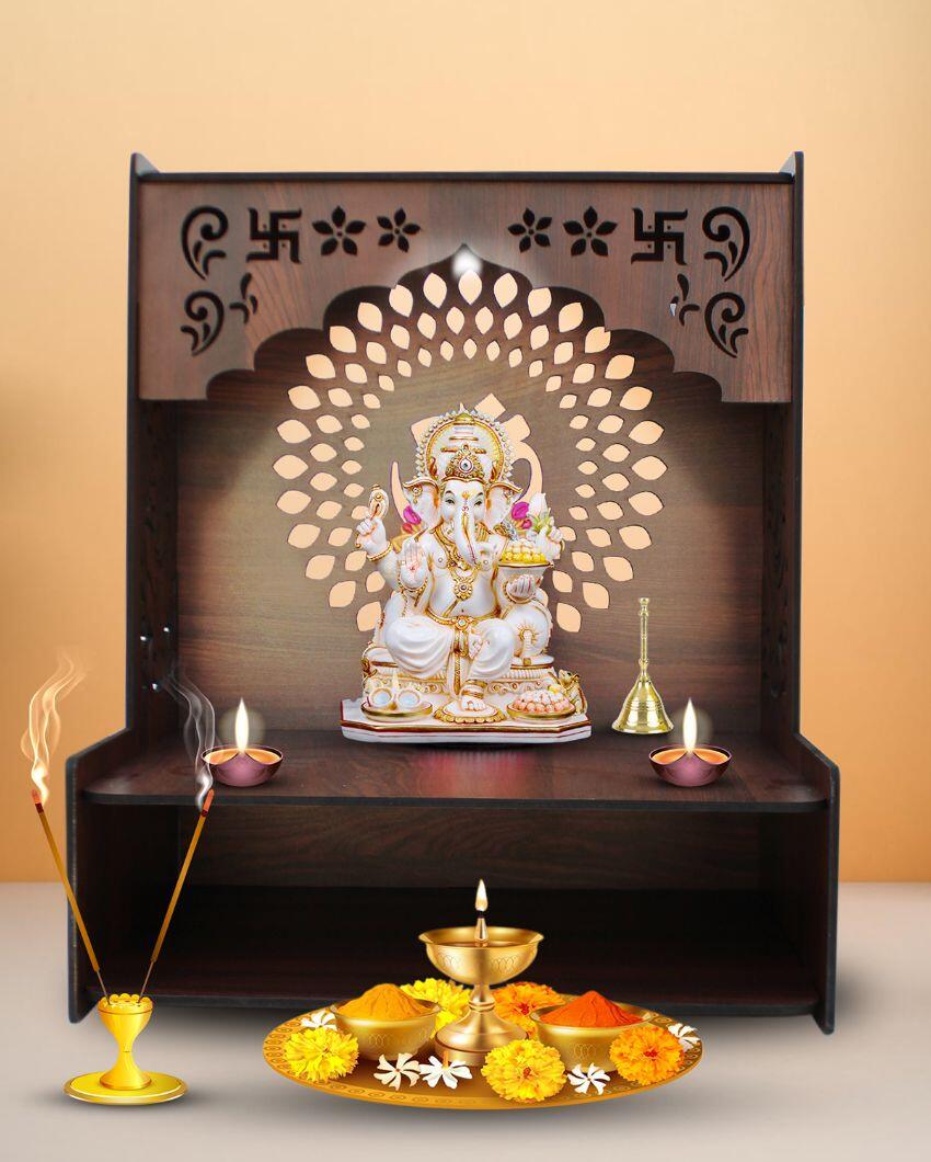 Beautiful Traditional Mandir Shelf for Home | 15 x 12 x 18 inches