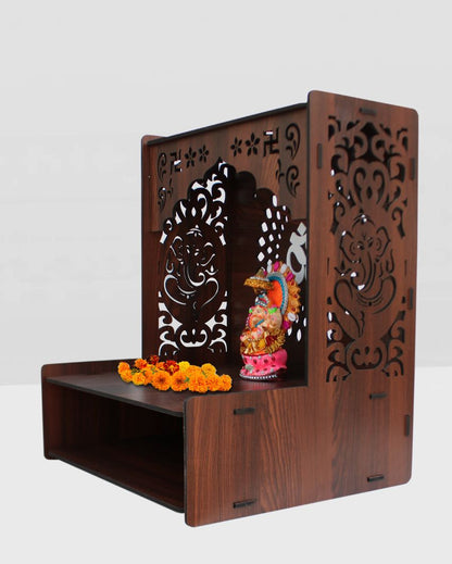 Beautiful Traditional Mandir Shelf for Home | 15 x 12 x 18 inches