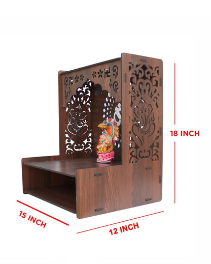 Beautiful Traditional Mandir Shelf for Home | 15 x 12 x 18 inches