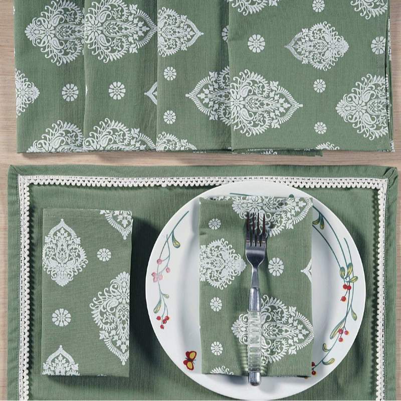 Combo Set Dinning Table Runner with Napkins Default Title