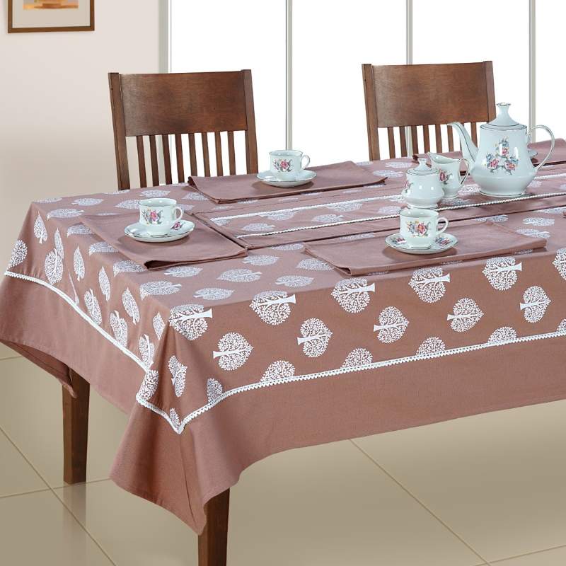 Brown Combo Set Dinning Table Runner with Napkins Default Title