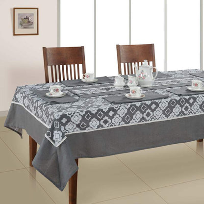 Combo Set of Grey Dinning Table Runner with Napkins Default Title
