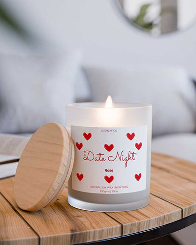 Date Night Valentine’s Rose Soy Wax Candle | 3 x 4 inches | 200ml