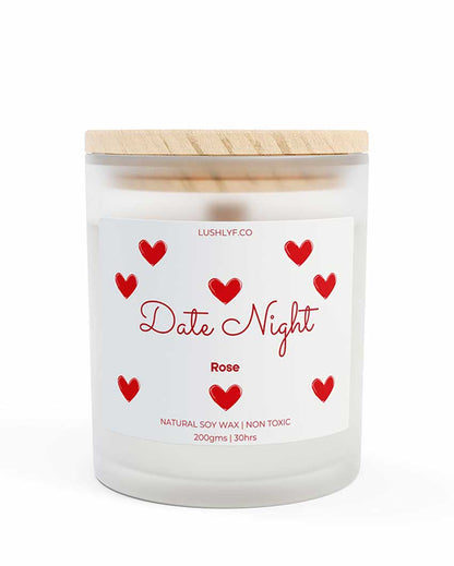 Date Night Valentine’s Rose Soy Wax Candle | 3 x 4 inches | 200ml