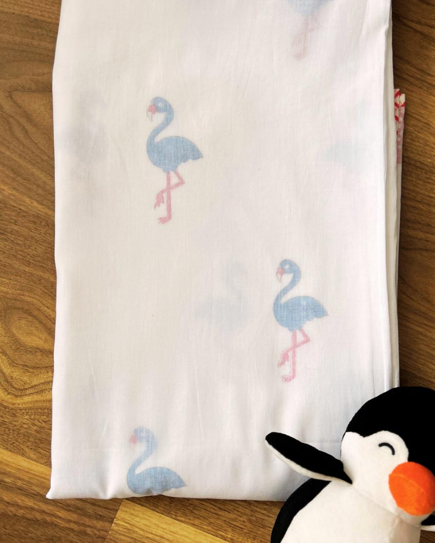 Soft Flamingo Cotton Baby Dohar | 40 x 40 inches