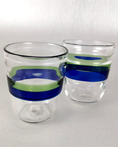 Simple Dual Color Design Handmade Glasses | Set Of 2