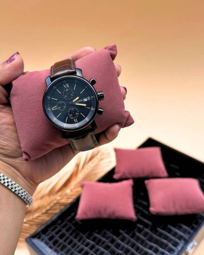 Luxury Dark pink Velvet Watch Organizer Pillows | Set of 2 | 4 x 2 inches